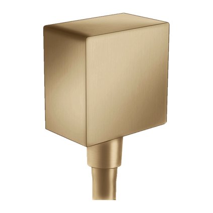 Hansgrohe FixFit, cot de perete pătrat cu supapă de reținere, bronz periat, HAN-26455140