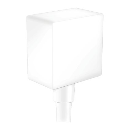 Hansgrohe FixFit, cot de perete pătrat cu supapă de reținere, alb mat, HAN-26455700