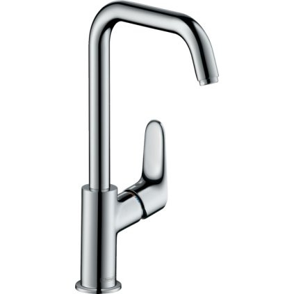 Hansgrohe Focus E2, baterie lavoar cu manetă 240, cu gura de scurgere și ieșire pivotantă, crom, HAN-31609000