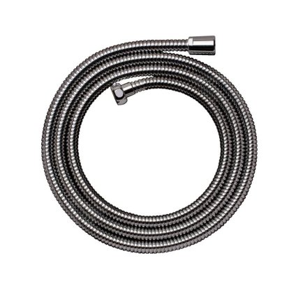 Furtun Hansgrohe, furtun de duș metalic Secuflex pentru montaj cu 4 găuri pe marginea căzii sau a plintei de baie, 2 m, crom, HAN-94148000