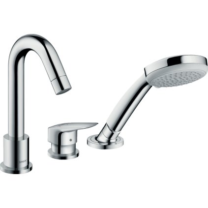 Hansgrohe Logis, baterie baie, montaj cu 3 orificii, crom, HAN-71310000