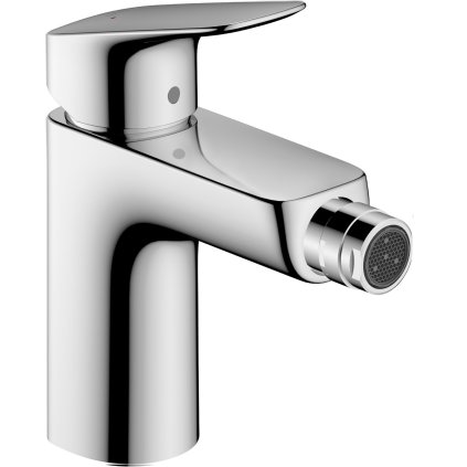 Hansgrohe Logis, baterie bideu 100 cu set de scurgere cu tragere, crom, HAN-71200000