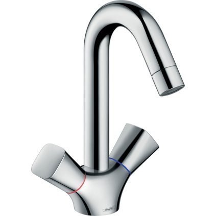 248597 hansgrohe logis umyvadlova bateria s dvoma kohutikmi 150 s odtokovou supravou s tiahlom chromova han 71222000