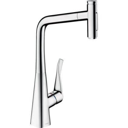 Hansgrohe M71, Baterie de chiuvetă Metris Select cu pulverizator extractibil, crom, HAN-73820000