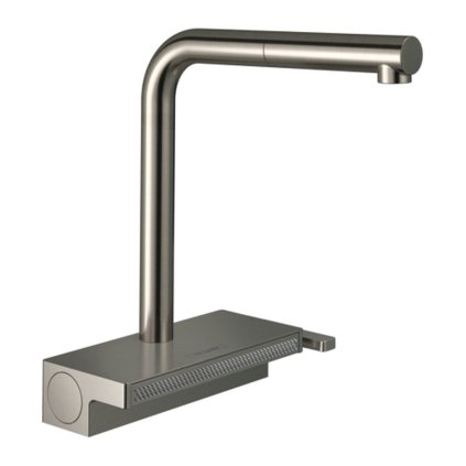 250949 hansgrohe m81 drezova bateria aquno select s vysuvnou koncovkou a plochym sprchovym prudom sbox vzhlad nerezovy han 73830800