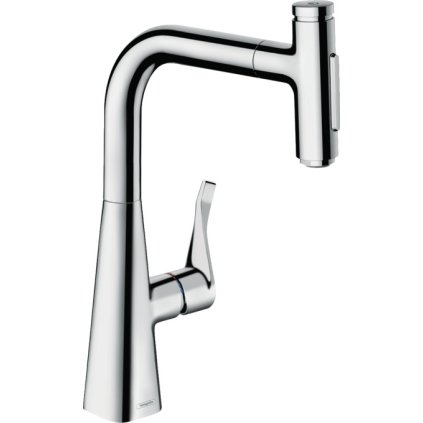 Hansgrohe Metris Select M71, baterie de bucătărie 240, duș extrabil, 2jet, sBox, crom, HAN-73817000