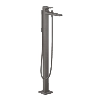 Hansgrohe Metropol, baterie de baie pe pardoseală, crom negru periat, HAN-32532340