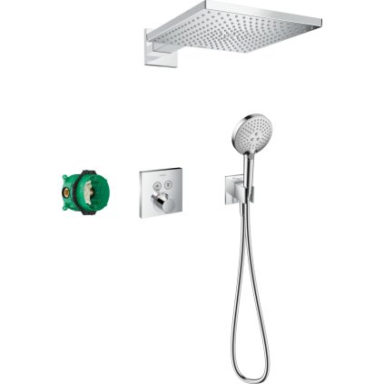 484316 hansgrohe raindance e sprchovy system 300 1jet s termostatom showerselect square chromova han 27952000