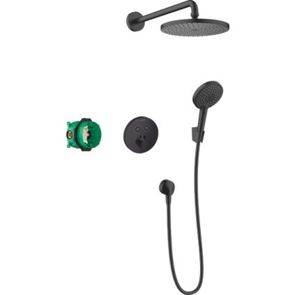 484331 hansgrohe raindance s sprchovy system 240 1jet powderrain s termostatom showerselect s matna cierna han 27959670