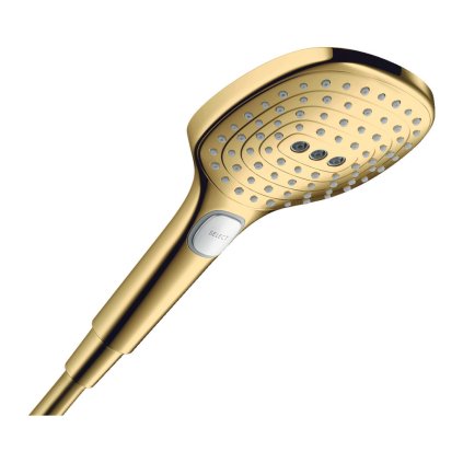 Hansgrohe Raindance Select E, duș de mână 120 3jet, aspect auriu lustruit, HAN-26520990