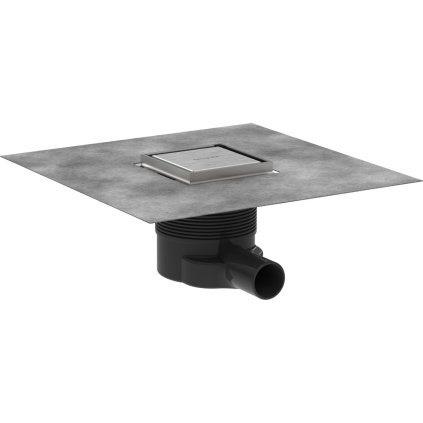 Hansgrohe RainDrain Brilliance, set complet de scurgere de pardoseală 100x100 pentru gresie, oțel inoxidabil periat, HAN-56250800
