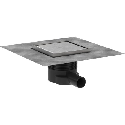 Hansgrohe RainDrain Brilliance, set complet de scurgere de pardoseală 150x150 pentru gresie, oțel inoxidabil periat, HAN-56251800