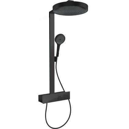 Hansgrohe Rainfinity, Showerpipe 360 1jet cu termostat ShowerTablet 350, negru mat, HAN-26853670