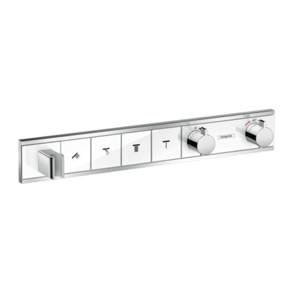 Hansgrohe RainSelect, baterie ascunsă pentru 4 aparate, alb/crom, HAN-15357400