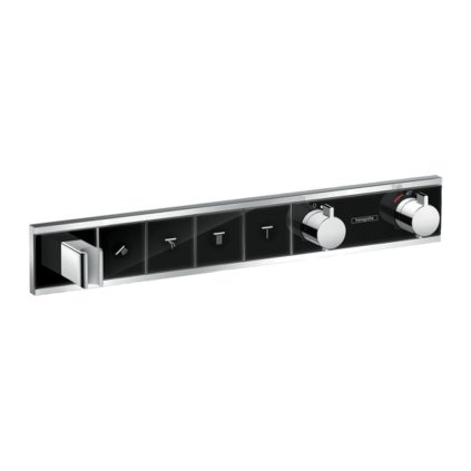 Hansgrohe RainSelect, robinet ascuns pentru 4 aparate, negru/crom, HAN-15357600