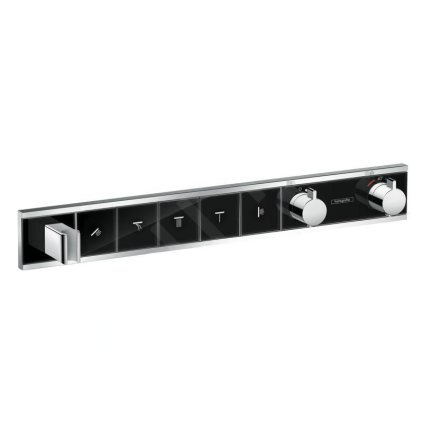 Hansgrohe RainSelect, robinete ascunse pentru 5 aparate, negru/crom, HAN-15358600