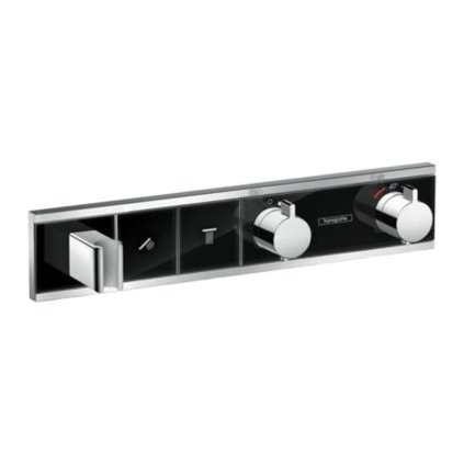 250412 hansgrohe rainselect termostaticka sprchova bateria pod omietku na 2 vystupy cierna chromova han 15355600