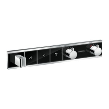 250415 hansgrohe rainselect termostaticka sprchova bateria pod omietku na 3 vystupy cierna chromova han 15356600