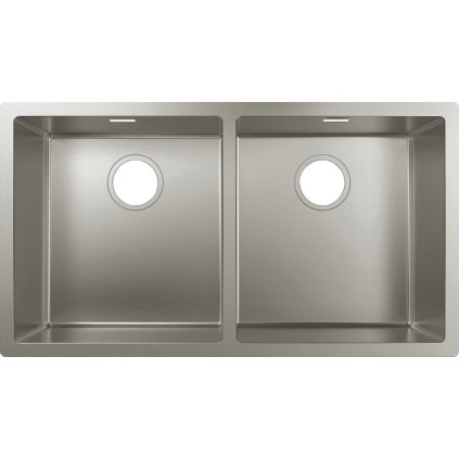 Hansgrohe S71, chiuvetă din oțel inoxidabil 370/370 pentru instalare de jos, oțel inoxidabil, HAN-43430800