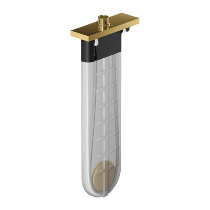 487481 hansgrohe sbox priechodka vytahovacej sprchy s hadicou pre montaz na okraj vane hranata lesteny vzhlad zlata han 28010990