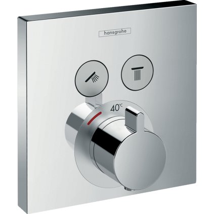 Hansgrohe Shower Select, robinet termostatic ascuns, pentru 2 prize, crom, HAN-15763000