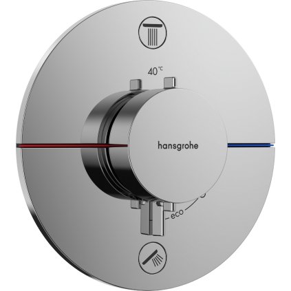 Hansgrohe ShowerSelect Comfort S, termostat ascuns pentru 2 aparate, crom, HAN-15554000
