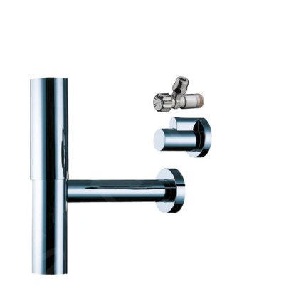 Sifoane Hansgrohe, sifon design Flowstar cu robinete de colț, crom, HAN-52120000