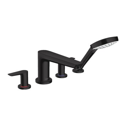 Hansgrohe Talis E, baterie pentru baie, montaj cu 4 orificii, negru mat, HAN-71748670