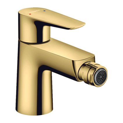 Baterie bideu Hansgrohe Talis E cu manetă cu garnitură extrasă, aspect auriu lustruit, HAN-71720990