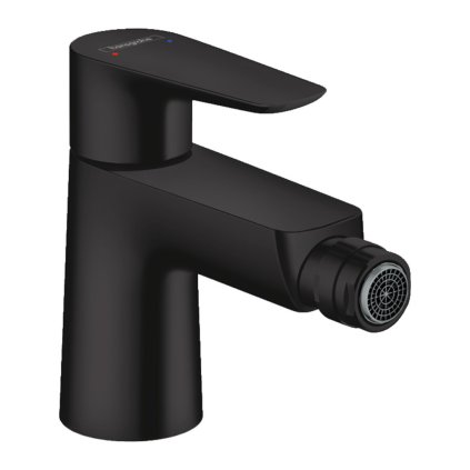 Hansgrohe Talis E, baterie pentru bideu cu o singură comandă, cu garnitură de evacuare, negru mat, HAN-71720670
