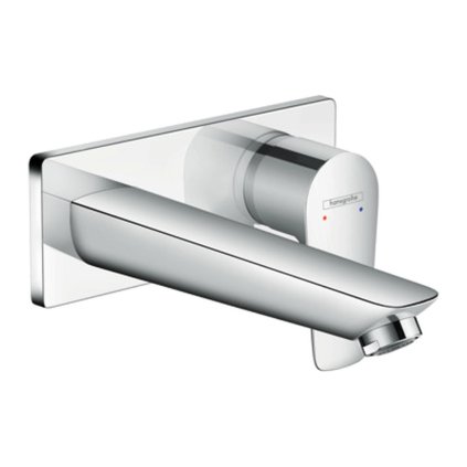 Hansgrohe Talis E, baterie pentru chiuvetă cu pârghie ascunsă, montată pe perete, cu gura de scurgere 16,5 cm, crom, HAN-71732000