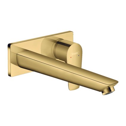 Hansgrohe Talis E, robinet chiuveta cu pârghie sub ipsos, cu gura de scurgere 22,5 cm, auriu lucios, HAN-71734990