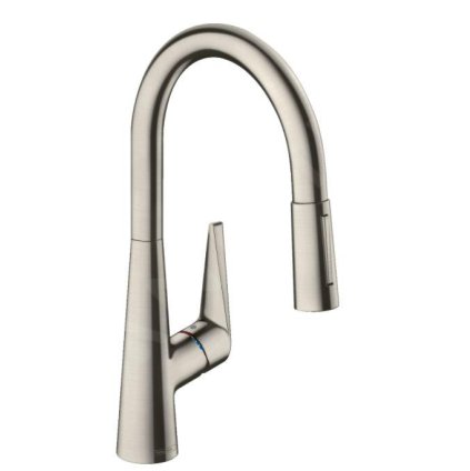 Hansgrohe Talis M51, robinet pentru chiuveta M5116-H200 cu spray extractibil, sBOX, aspect otel inoxidabil, HAN-73851800