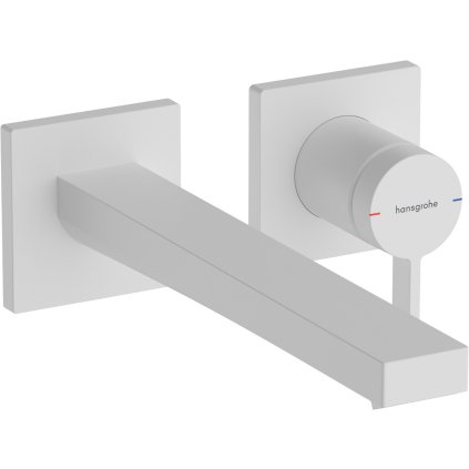 Hansgrohe Tecturis E, baterie lavoar cu maneta EcoSmart+ sub tencuiala cu duza 225 mm, alb mat, HAN-73051700