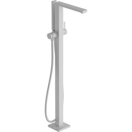 Hansgrohe Tecturis E, baterie de baie cu manetă de sine stătătoare pentru podea, alb mat, HAN-73445700