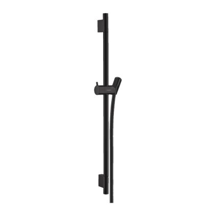 Hansgrohe Unica, Tijă de duș S Puro 650 mm cu furtun de duș Isiflex 1600 mm, negru mat, HAN-28632670