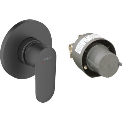 Hansgrohe Vernis Blend, baterie de duș ascunsă, cu corp, negru mat, HAN-71663670