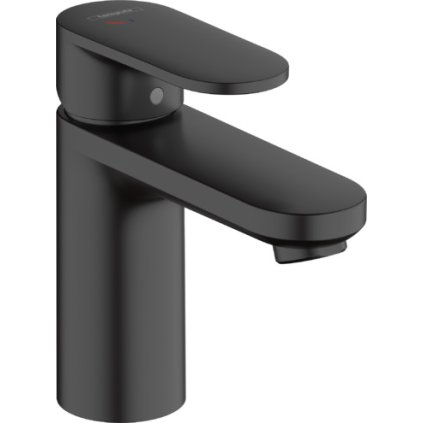 Hansgrohe Vernis Blend, baterie lavoar 100 cu evacuare, CoolStart, EcoSmart, negru mat, HAN-71585670