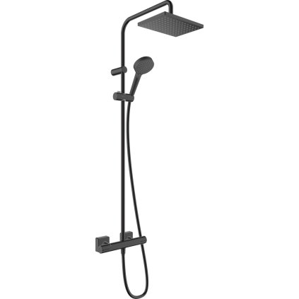 Hansgrohe Vernis Shape, sistem de duș 230 1jet cu termostat, negru mat, HAN-26286670