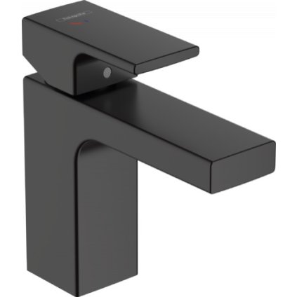 Hansgrohe Vernis Shape, baterie lavoar cu priză, CoolStart, EcoSmart, negru mat, HAN-71594670