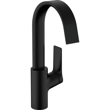 Hansgrohe Vivenis, baterie lavoar 210, cu ieșire și gura pivotantă, EcoSmart, negru mat, HAN-75030670