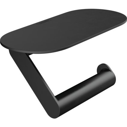 Hansgrohe WallStoris, suport hârtie igienică cu raft, negru mat, HAN-27928670