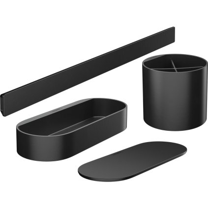Hansgrohe WallStoris, set de baie, negru mat, HAN-27968670