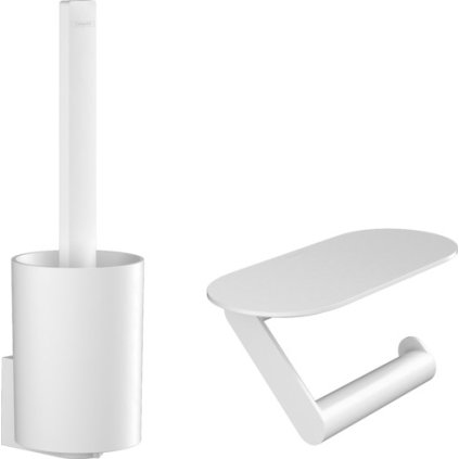 Hansgrohe WallStoris, set de toaletă, alb mat, HAN-27969700