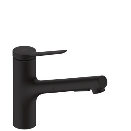 Hansgrohe Zesis M33, baterie chiuveta 150, cu spray extractibil, sBox lite, negru mat, HAN-74803670
