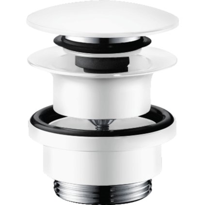 Set de gunoi Push-Open Hansgrohe pentru robinete de lavoar și bideu, alb mat, HAN-50100700