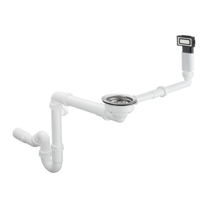 Hansgrohe, set de scurgere manuală și preaplin pentru chiuvetă simplă, oțel inoxidabil, HAN-43921800