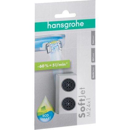 Hansgrohe, Set aerator SoftJet M24x1 cu limitator de debit 5 l/min, HAN-13182000