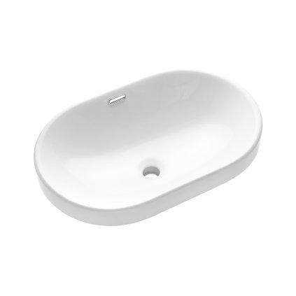 Invena Egina, chiuveta subtop 60x40x18 cm, alb, INV-CE-52-060-W