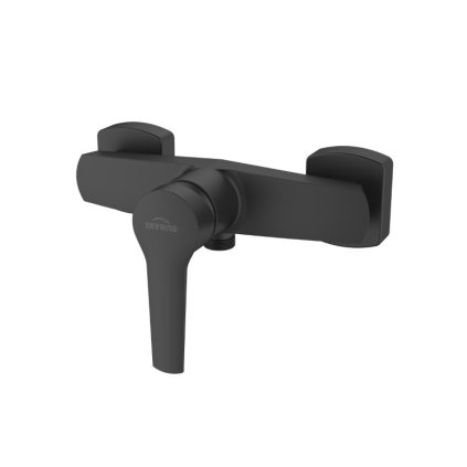 Invena Fira, baterie de dus de perete, negru mat, INV-BN-71-004-V